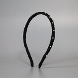Narrow Studs Headband Black lill Silver
