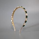 Gold Green Studs Headband
