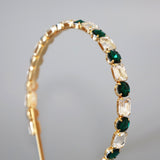 Gold Green Studs Headband