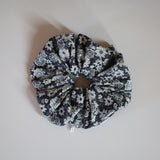 Indigo Flower Scrunchie
