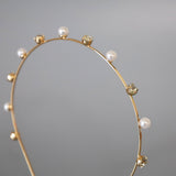 Gold Metal Pearl Headband