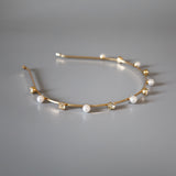 Gold Metal Pearl Headband