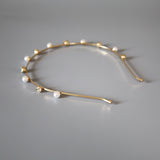 Gold Metal Pearl Headband