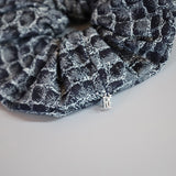 Indigo Snake Scrunchie