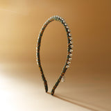 Narrow Headband Green Studs