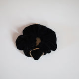 Black Velour Buckle Scrunchie