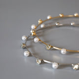 Silver Metal Pearl Headband
