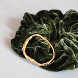 Moss Green Velour Buckle Scrunche