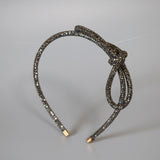 Black Crystal Ribbon Headband