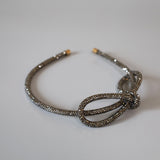 Black Crystal Ribbon Headband