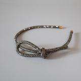 Black Crystal Ribbon Headband
