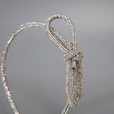 Silver Crystal Ribbon Headband