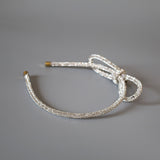 Silver Crystal Ribbon Headband