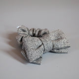 Herringbone Grey Ribbon Scrunchie