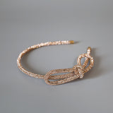 Pink Crystal Ribbon Headband