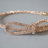 Pink Crystal Ribbon Headband