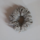 Herringbone Grey Mini Scrunchie