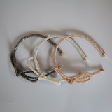 Black Crystal Ribbon Headband