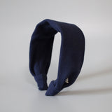 Wide Headband Navy Rib-Knit