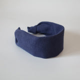 Wide Headband Navy Rib-Knit