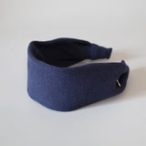 Wide Headband Navy Rib-Knit