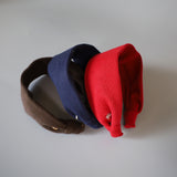 Wide Headband Navy Rib-Knit