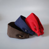 Wide Headband Brown Rib-Knit
