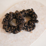 Dark Leopard Mini Scrunchie