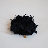 Brushed Velour Black Mini Scrunchie