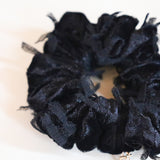 Brushed Velour Black Mini Scrunchie