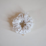 Brushed Velour Ivory Mini Scrunchie