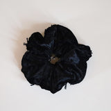Brushed Velour Black Scrunchie