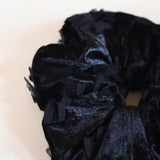 Brushed Velour Black Scrunchie