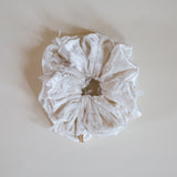 Brushed Velour Ivory Scrunchie