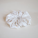 Brushed Velour Ivory Scrunchie