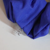 Swish Ribbon Scrunchie Blue-Navy