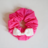 Swish Ribbon Scrunchie Pink-White