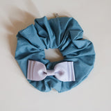 Swish Ribbon Scrunchie Dusty green-Grey