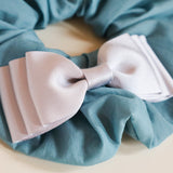 Swish Ribbon Scrunchie Dusty green-Grey