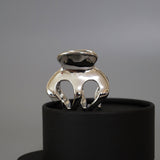 Metal Silver Maroon Clip