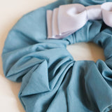 Swish Ribbon Scrunchie Dusty green-Grey