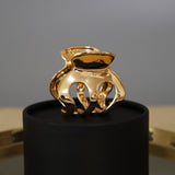 Metal Gold Maroon Clip