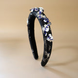 Slender Headband Black Silver