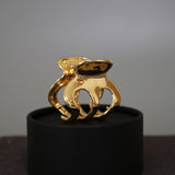 Metal Gold Maroon Clip