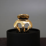 Metal Gold Maroon Clip