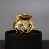 Metal Gold Maroon Clip