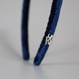 Tight Headband Velour Navy