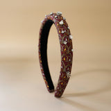 Slender Headband Wine Silver