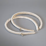 Tight Headband Velour Beige