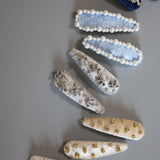 Hair Pin Velour Beige Gold